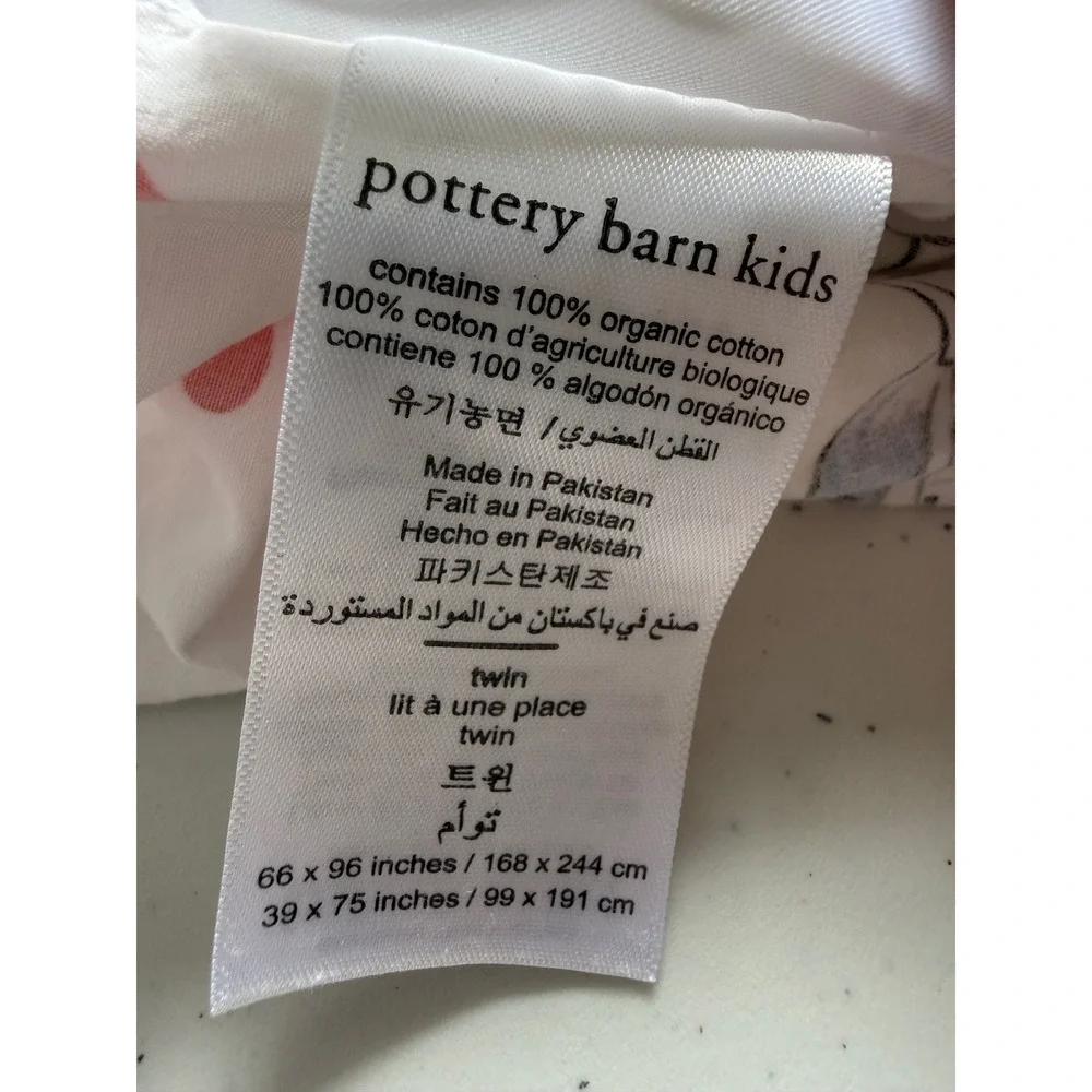 Pottery Barn Kids PAW PATROL Hearts VALENTINES TWIN FITTED Sheet Organic Cotton